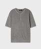 WHO.A.U Henley Neck Short Sleeve Sweater / Whkag2592U