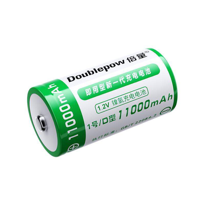 Double Capacity No. 1 D-Type Rechargeable Nickel-Hydrogen Battery, 11000mAh for Water Heaters.