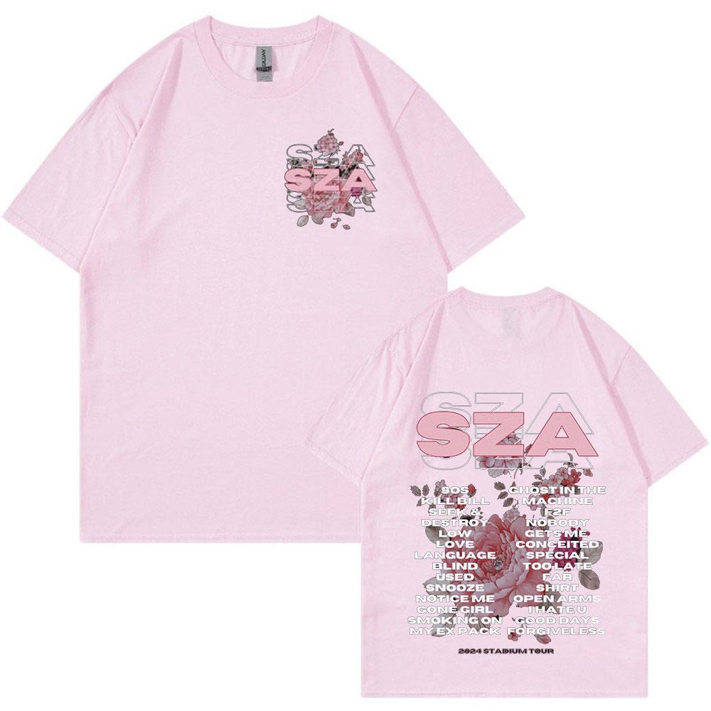 Rapper SZA SOS Australia Tour T Shirt Men Women Fashion Vintage Hip Hop Harajuku Tshirts Unisex Pure Cotton T Shirts Fans Gift