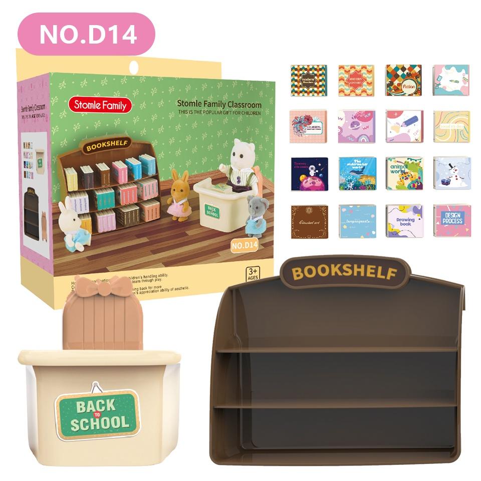 35CM 1:12 Miniature Furniture Forest Family Kitchen Toy Dining Table Dollhouse Accessories Bathroom Pretend Play For Girl Gifts Toys