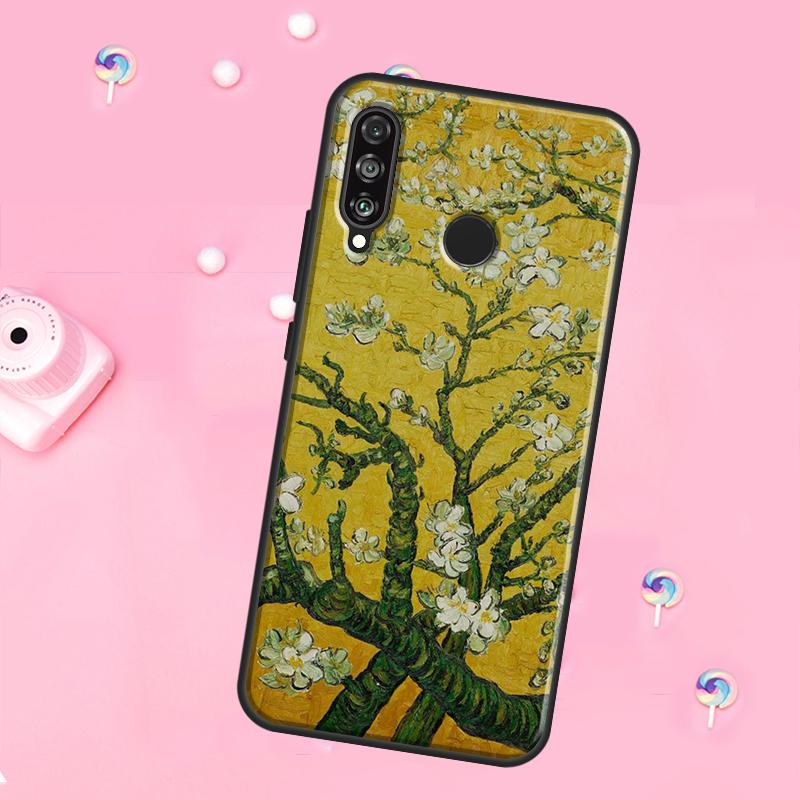 Blossoming Almond Tree For Huawei Nova 10 9 SE 3i 7i 8i 11i 12i Y73 Y90 Y70 Y72 Y61 Y91 P60 Pro P30 P40 Lite Case