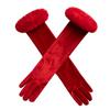 Cosplay Christmas Gloves Plush Etiquette Mittens 55cm Velvet Long Gloves  Autumn