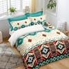 Boho-Chic 3pcs Duvet Cover Set - Breathable Soft Polyester with Zip Closure - Includes 1 Duvet Cover & 2 Pillowcases (No Insert)