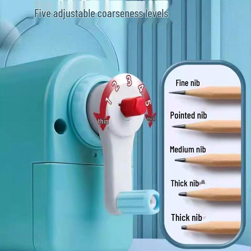 Handkurbel-Anspitzer mit großem Durchmesser für dicke und dünne Minen - Tragbares Schülerdesign