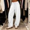 Women's Casual Sweatpants with Drawstring Elastic Waist, Wide Leg and Pockets for Everyday Wear