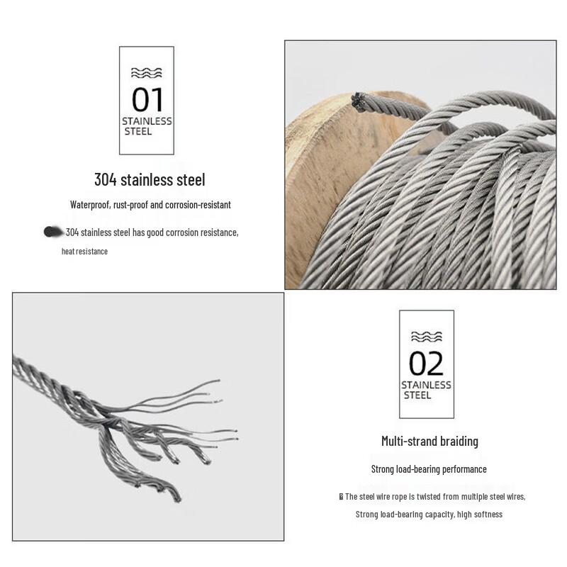 Tuofang 10mm x 1m Industrial Lifting Steel Wire Rope