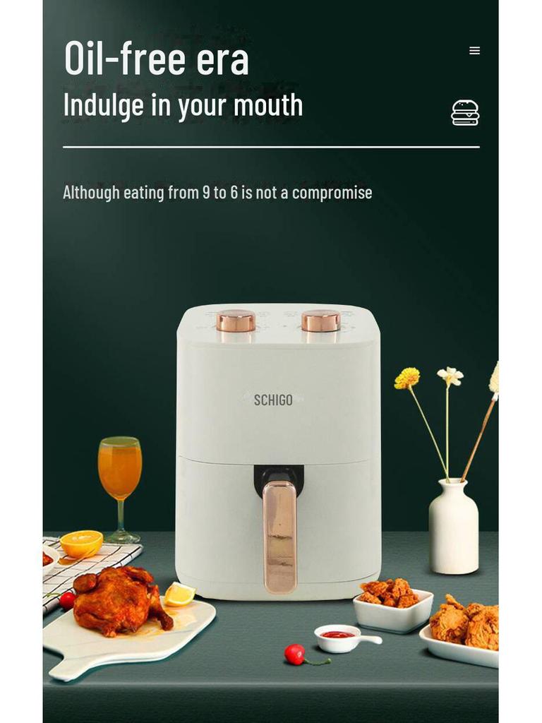 Chigo Smart Large Capacity Multifunctional Non-Stick Smokeless Air Fryer