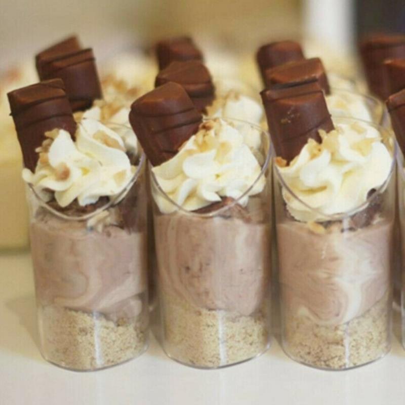 

Мини одноразовые стаканчики для пудинга, желе, мусса, миска для закусок для домашнего десерта