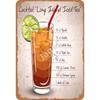 Sinal de Lata de Metal para Menu de Coquetéis Retro Guia para Amantes de Mixologia Bar Pub Corrente de Ferro Pendurador Decoração Bebida Alcoólica Pôster Rústico