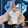 Doll Pendant Plush Keychain Soft Lop-Eared Rabbit Pendant with 360 Degree Rotating Metal Buckle Healing Stuffed Keychain