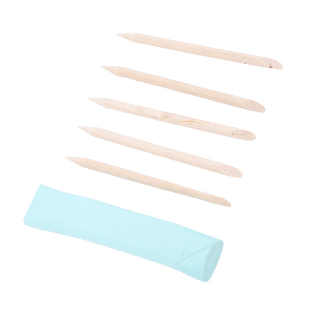 Watch Repairing Cleansing Clay with 5 Wooden Sticks Grease Removal Watch Maintenance Tool for Watch