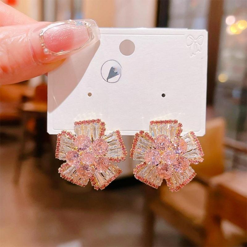 Koreanischer Stil 925 Silber Schmetterling & Quaste Ohrringe mit Zirkonia, Strass und Perlen Akzenten für Herbst/Winter.