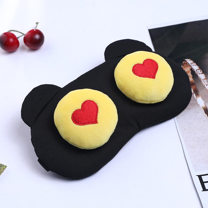 3D Cartoon Eye Mask with Lace - Cute Hot/Cold Compress for Sleep, Light Blocking, Breathable Eye Protection for Men and Women