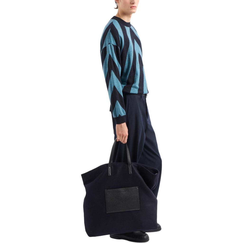 EMPORIO ARMANI Virgin wool Jumper With Oversized Chevron Jacquard 6D1MXQ-1MKFZ-F915