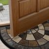Vintage Style Semi-Circular Carpet Soft Non-Slip Decorative Mat 2D Print Aesthetic Rug for Front Door Patio Decor