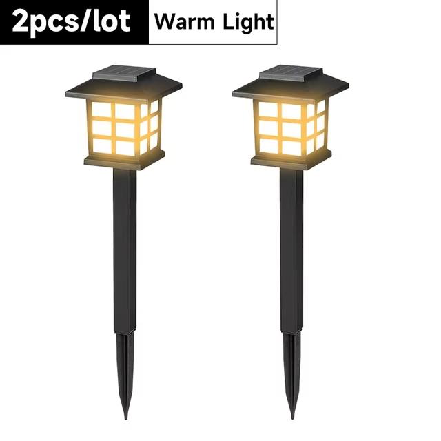 Solar Garden Lights Outdoor Waterproof Pathway Decor Warm White LED Yard Lawn Camping Decorative Landscape Lighting Easy Install