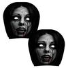 Car Headrest Cover 2-Piece Halloween Scary Funny Washable Haunted Front Seat Headrest Covers For Automotive Truck Rv Suv Sedan