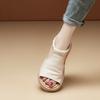 Soft Leather Sandals Women's Shoes Summer New Platform Shoes Velcro Casual Soft Sole Sandals Versatile Fashion