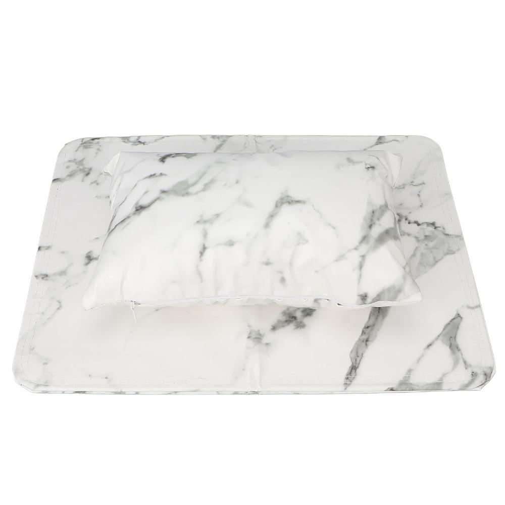2pcs Detachable Nail Art Pillow Aluminum Alloy Holder Hand Cushion Mat  For Nail Tech
