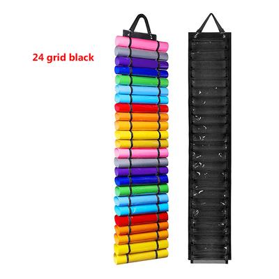 Support Rouleau Vinyle 24 Compartiments Organisateur Vinyle Craft Rack de Rangement Montage Mural Organisateur Vinyle Salle de Craft Sac Pochette Suspendu