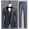 Men's Business Casual Suit Suit Men's Wedding Groom Dress Slim Suit Men