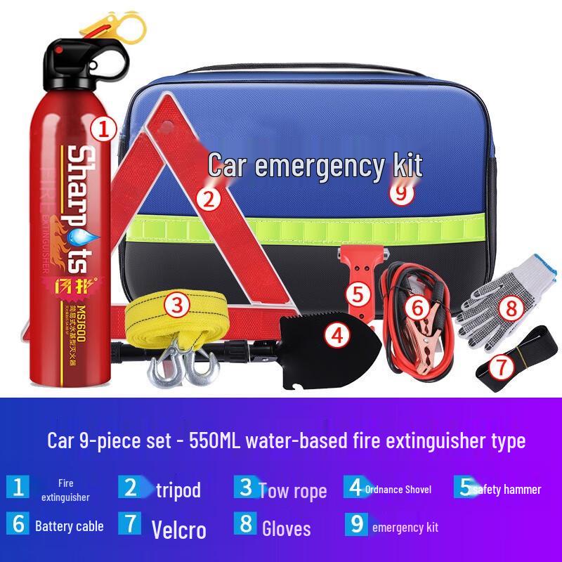 YEXIZE 9-Piece Car Emergency Tool Kit
