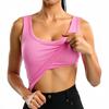 Yoga Vest Super Soft Stretch Fabric Built-in Bra Camisole Square Neck Sleeveless Slim Fit Layering Tops Activewear