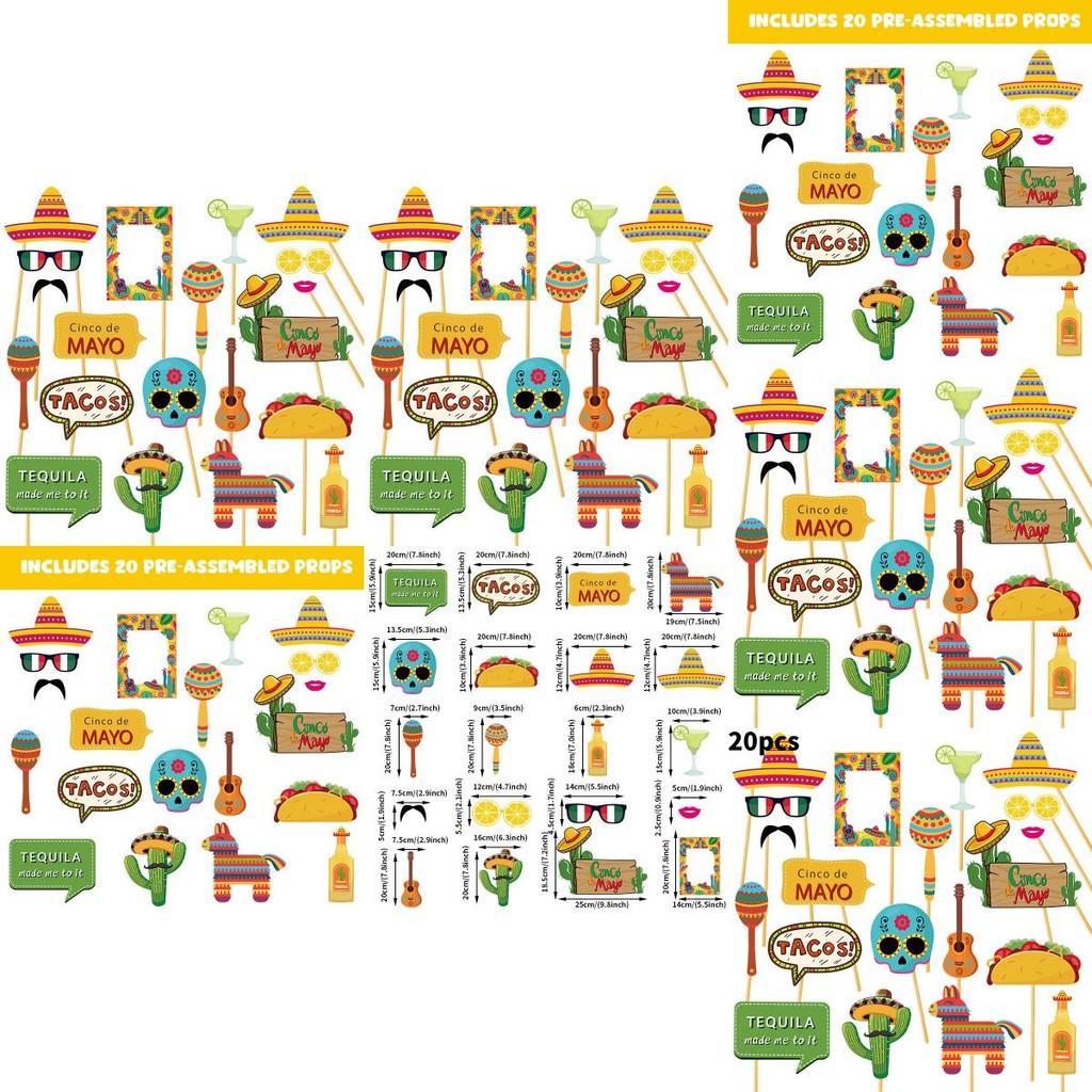 Mexican Carnival Photo Props Party Decorations With Paper Material For Festive Events