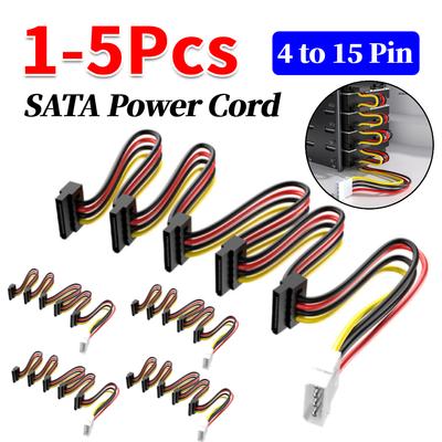 1/2/3/5 Stück Stromkabel Server DIY Splitterkabel SATA 1 auf 5 SATA Festplatten Stromversorgung Splitter Adapterkabel für PC Server