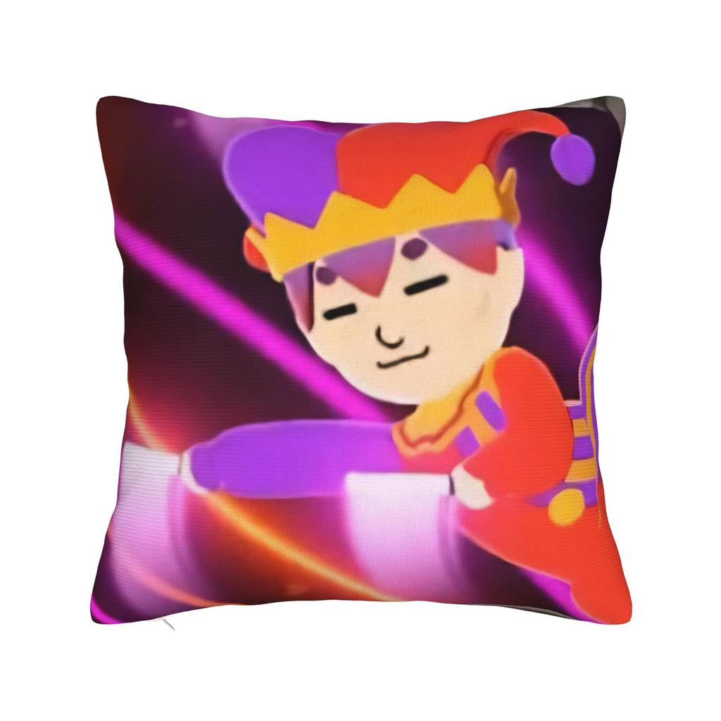 Hugh Morris Tomodachi Life Clown Square Pillow Case Cushion Cover Awesome Zipper Decor Pillowcase for Home 18"