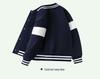 Kids' Color Block Baseball Jacket - Trendy Spring Long Sleeve Cardigan for Boys & Girls 2026.
