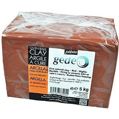 Clay Block for Baking - Pébéo - 766405 - 5 Kg - Red - Malleable for Sculpture