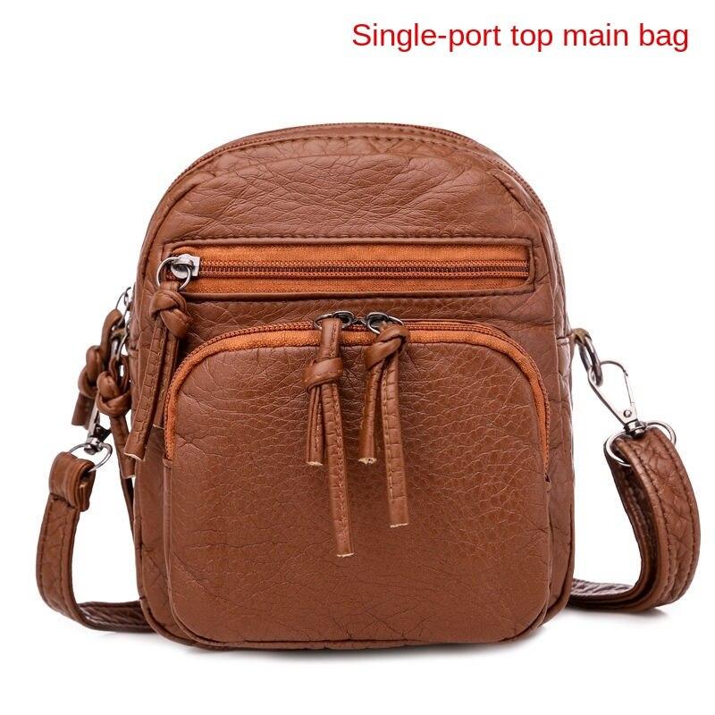 Buy 2021 New Shoulder Bag Women's Crossbody Soft Leather Retro Easy