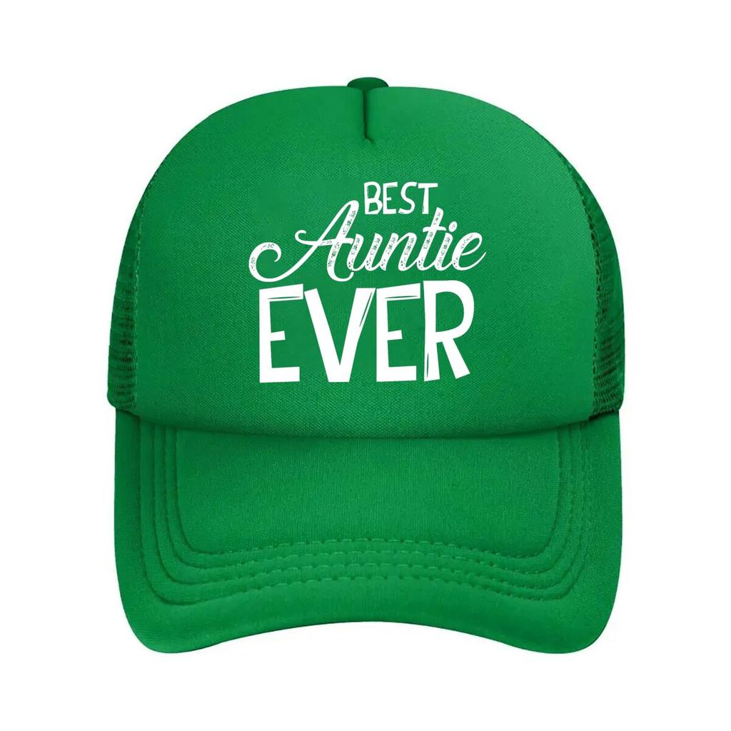 Best Auntie Ever Family Love Art Mesh Baseball Cap Casual Hat Outdoor For Womens Unisex FeUnisex