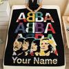 1PC Custom Name ABBA The Movie Patterned Flannel Blanket Suitable For All Seasons for Home Decor Warmth and Comfort Gifts Holiday Present -HE8