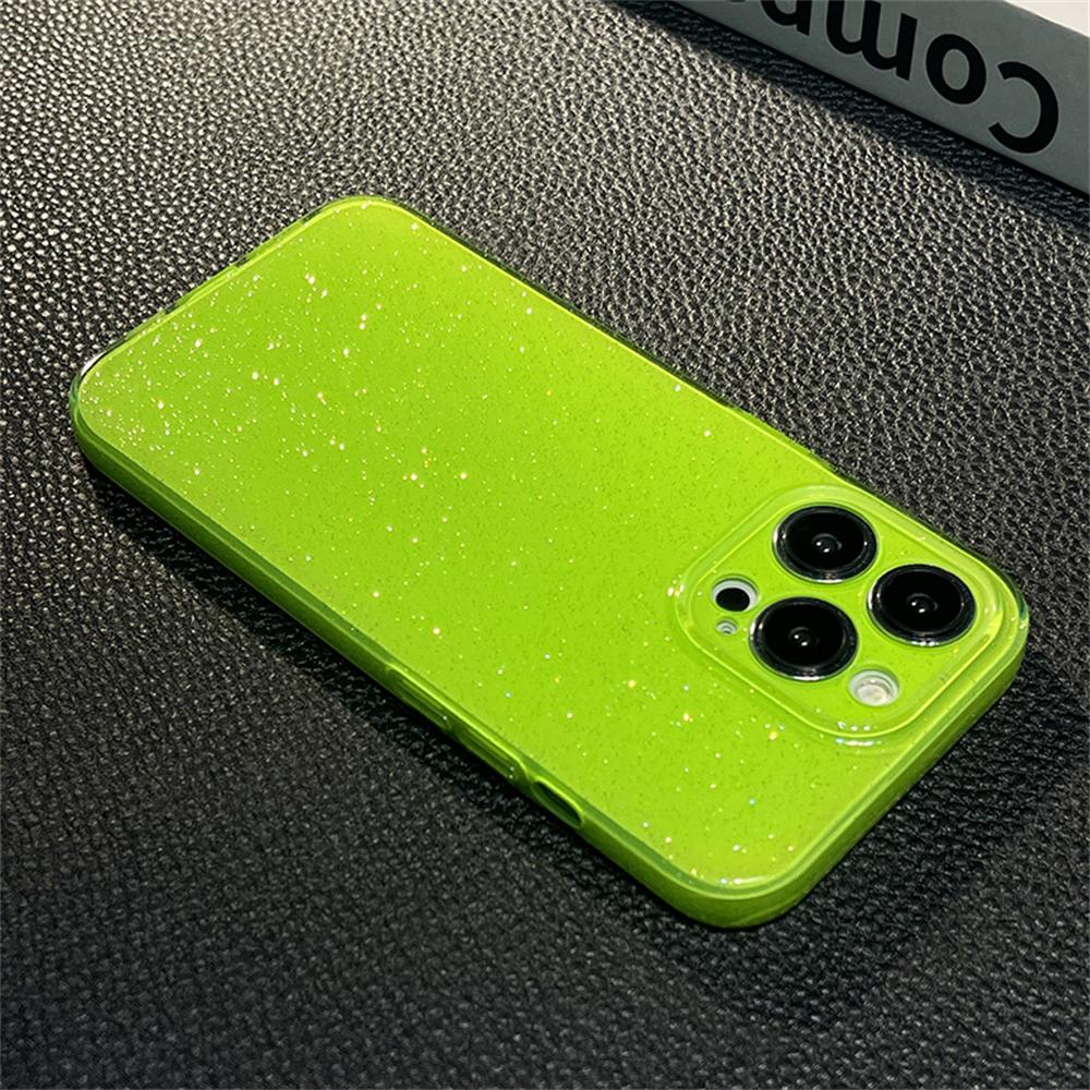Fashion Bling Glitter Jelly Soft Silicone Phone Case For iPhone 16 15 11 12 13 14 Pro Max XR XS X 8 7 Plus Shockproof Back Cover