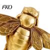 Exquisite Insect Themed Decor Vintage Gilded Bee Resin Figurine, Lifelike 3D Sculpture with Built-In Wall Elegant Gold Art Hook, Light Luxury Tabletop
