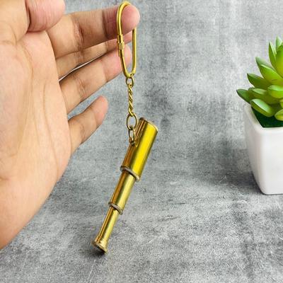 Stargazer's Pocket Companion: Miniature Telescope Keychain, Solid Brass | Unique Astronomical Gift, Gift for Friend