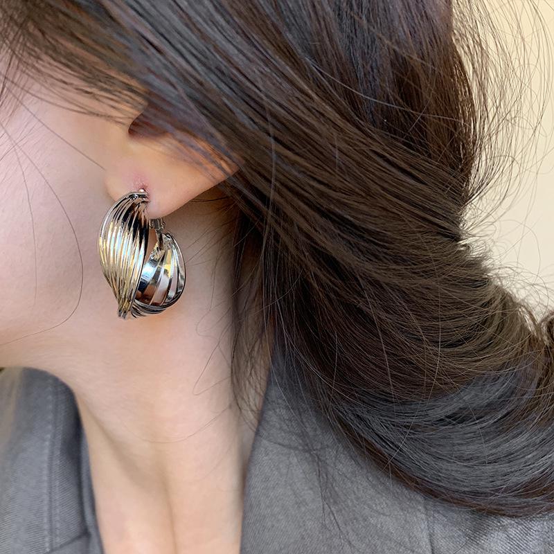 2025 Trendy 925 Silver Hoop Earrings: High-End European & American Style for Women