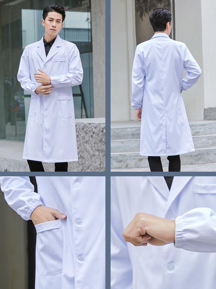 Saint Snowland Îmbrăcăminte medicală unisex: Halat Alb cu Mâneci Lungi și Scurte, Protecție Muncă Albastru pentru Utilizare Spitalicească și de Laborator