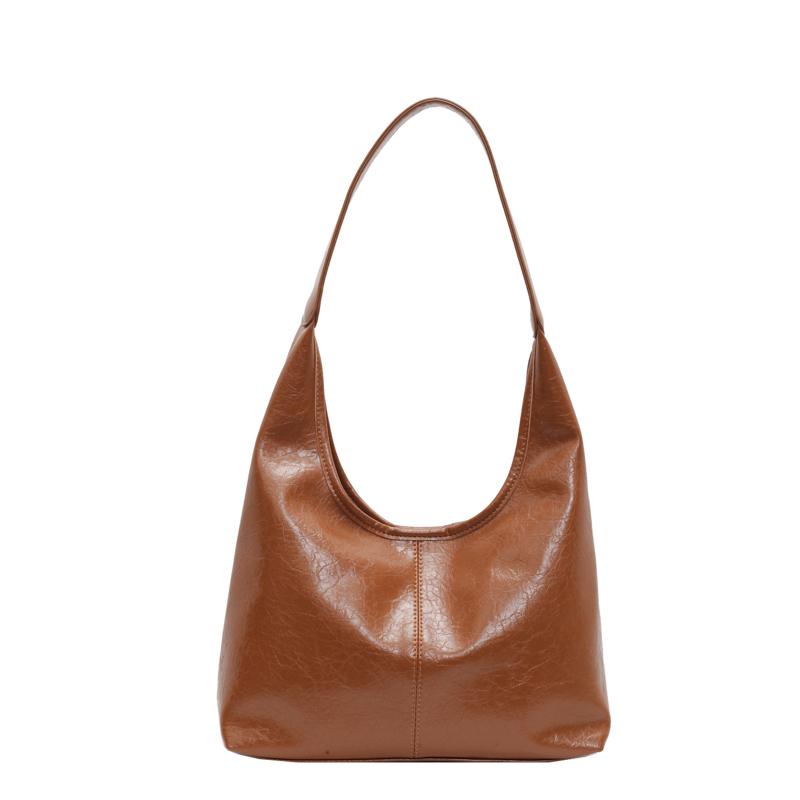 Two-Piece Bag Set Soft Leather Tote Bag Women's Retro Large Capacity Shoulder Bag Underarm Bag