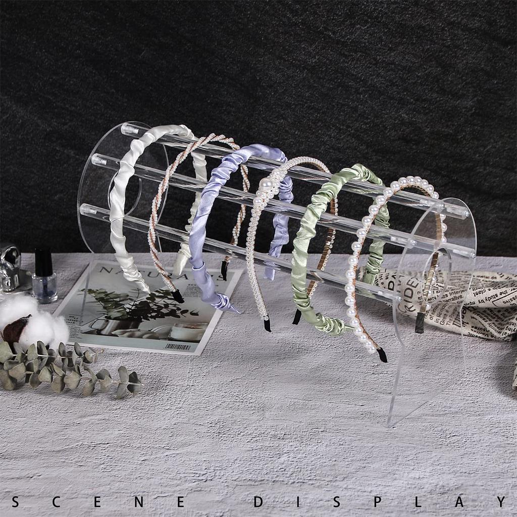 Heaband Holder Organizer,Acrylic Hair Band Ear Display Stand Jewelry Storage for Show Selling.