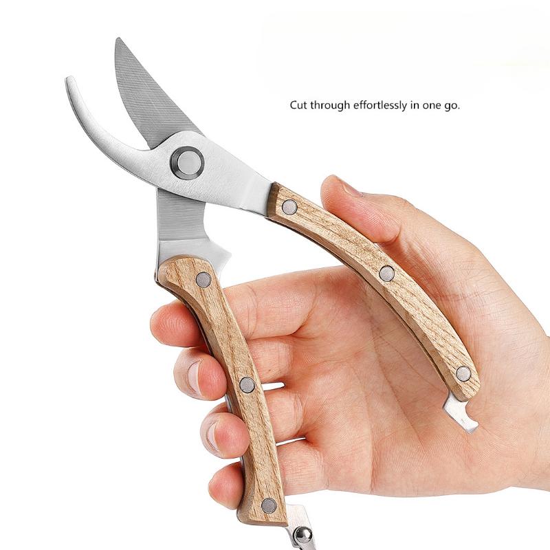 Holzmaserung Griff Gartenschere Blumenschere Zweigschere Obstschere Multifunktionale Ellbogenschere Gartenwerkzeuge