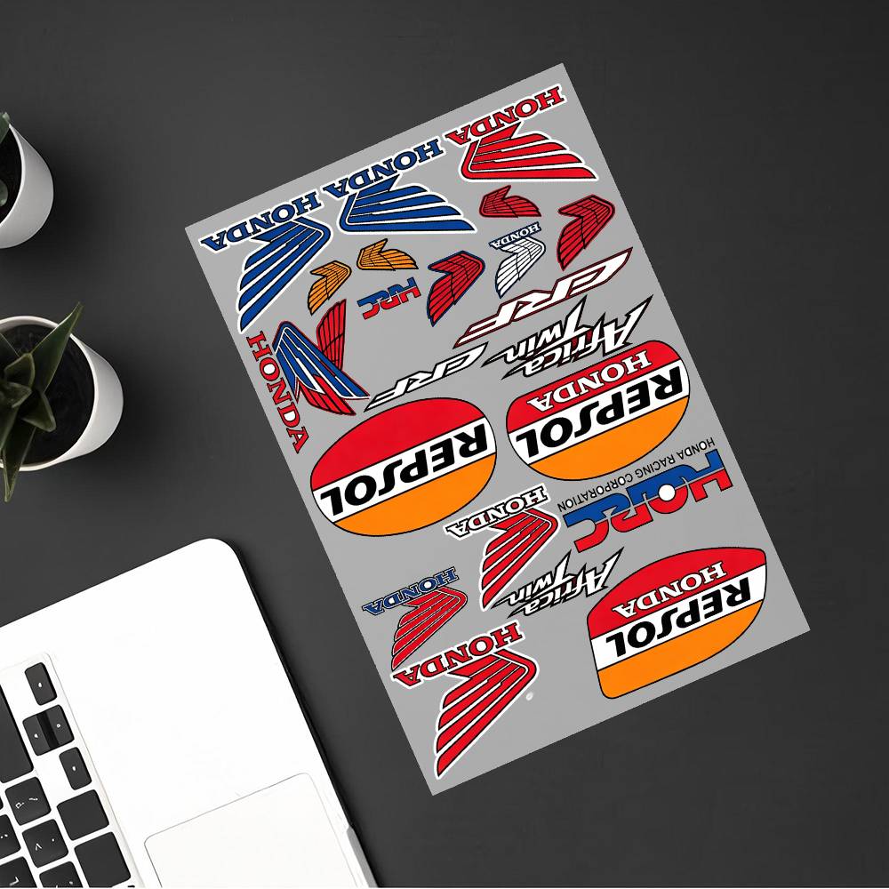 OBTLU1 Moto Honda-a Stickers Moto Sticker Auto Body Bumper Windows Motorcycle Laptop Walls Vinyl Decal Car Tuning Accessories 6r