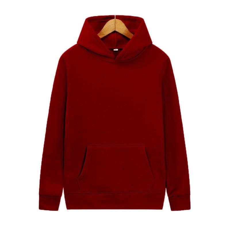 Men's Women's Solid Color Hoodies Casual Loose Fleece Autumn Winter Sportswear Hip-hop Pullover Top 20 Colors