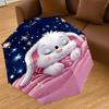 1PC Sleeping Bunny Umbrella-8-Rib Reinforced Portable Folding Travel Suitable for All Seasons Outdoor Daily Use  -J0321