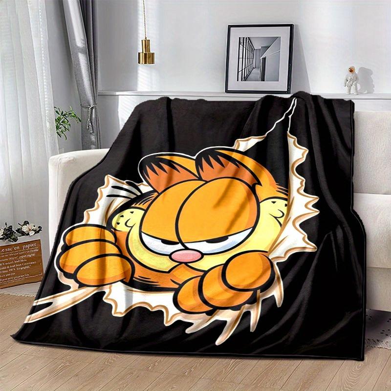 1pc, Garfield Cartoon Character Home Decor Blanket, Perfect for Couch, Bed, Travel, Camping, Car, Beach, Office Nap, Soft Throw Gift IdeaA053
