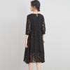 100% Mulberry Silk Burnt Flower Jacquard Dress