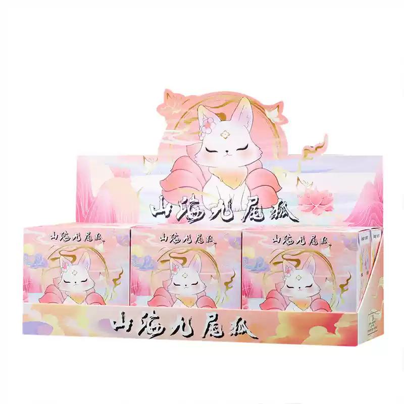 Shanhai Nine-Tailed Fox Series Figurine - Cute Animation Ninetailed Fox Doll Workspace Desktop Decoration Surprise Plaything Present