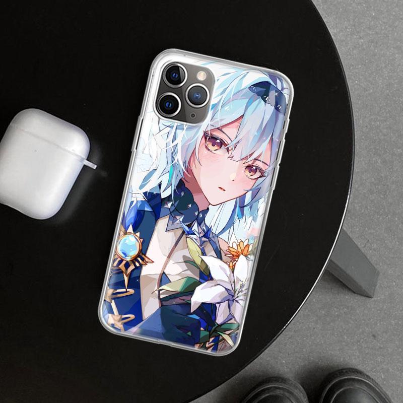 Genshin Impact Eula Phone Case Cover For iPhone 11 12 13 Mini 14 15 Plus 16 Pro Max 17 Air 7 8 + SE Art Customized Fundas 11 12